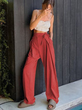Load image into Gallery viewer, Tied High Waist Wide Leg Pants