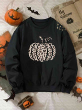 Load image into Gallery viewer, Pumpkin Graphic Round Neck Sweatshirt
