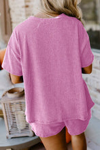 Load image into Gallery viewer, Round Neck Top and Pocketed Shorts Set