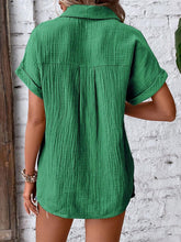 Load image into Gallery viewer, Textured Button Up Short Sleeve Shirt
