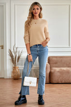 Load image into Gallery viewer, Round Neck Dropped Shoulder Sweater