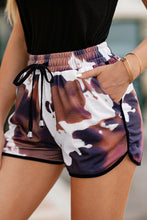 Load image into Gallery viewer, Printed Drawstring Waist Shorts with Pockets