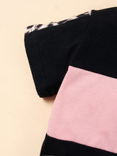 Load image into Gallery viewer, Baby Girl Leopard Color Block Top and Joggers Set