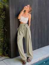 Load image into Gallery viewer, Tied High Waist Wide Leg Pants