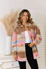 Load image into Gallery viewer, Geometric Collared Neck Button Down Jacket