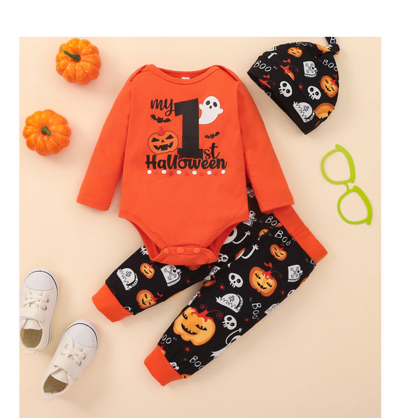 Baby MY FIRST HALLOWEEN Graphic Bodysuit and Printed Long Pants Set