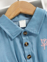 Load image into Gallery viewer, Baby Girl Half Button Long Sleeve Dress