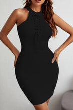 Load image into Gallery viewer, Lace-Up Sleeveless Pencil Dress