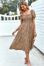 Load image into Gallery viewer, Floral Ruffled Square Neck Dress with Pockets