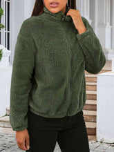 Load image into Gallery viewer, Zip Up Turtleneck Long Sleeve Jacket