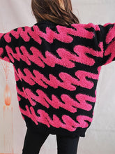 Load image into Gallery viewer, Ribbed Striped Dropped Shoulder Sweater