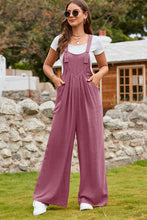 Load image into Gallery viewer, Wide Strap Square Neck Wide Leg Overalls