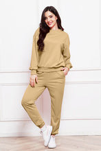 Load image into Gallery viewer, Round Neck Long Sleeve Sweatshirt and Pants Set