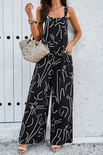Load image into Gallery viewer, Printed Wide Strap Jumpsuit with Pockets