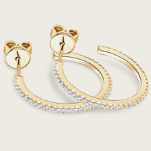 Load image into Gallery viewer, Inlaid Moissanite 925 Sterling Silver C-Hoop Earrings