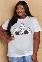 Load image into Gallery viewer, Simply Love Full Size Cat &amp; Pumpkin Graphic Cotton T-Shirt