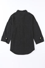 Load image into Gallery viewer, Dropped Shoulder Long Sleeve Shirts with Pocket