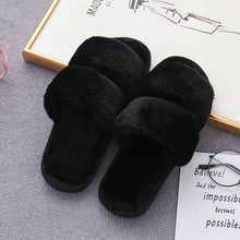 Load image into Gallery viewer, Faux Fur Double Strap Slippers