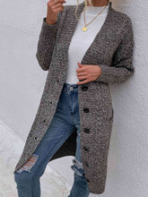 Load image into Gallery viewer, Button Down Longline Cardigan with Pockets