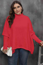 Load image into Gallery viewer, Mock Neck Raglan Sleeve Slit Sweater