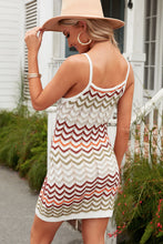 Load image into Gallery viewer, Chevron Stripe Spaghetti Strap Knit Dress