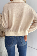 Load image into Gallery viewer, Zip-Up Sherpa Collared Neck Jacket with Pockets