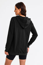 Load image into Gallery viewer, Drawstring Half Zip Hooded Dress