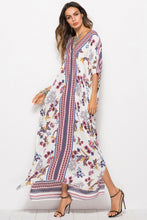 Load image into Gallery viewer, Floral V-Neck Dolman Sleeve Dress
