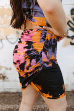 Load image into Gallery viewer, Floral Cutout Ruched Twist Front Dress