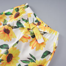 Load image into Gallery viewer, Baby Girl Square Neck Tank and Sunflower Print Pants Set