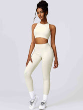 Load image into Gallery viewer, Cutout Cropped Sport Tank and Leggings Set