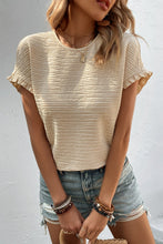 Load image into Gallery viewer, Textured Round Neck Short Sleeve Top