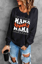 Load image into Gallery viewer, Round Neck Long Sleeve SPOOKY MAMA Sweatshirt