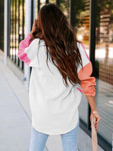 Load image into Gallery viewer, Color Block Button Up Collared Neck Shirt