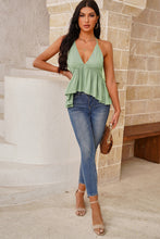 Load image into Gallery viewer, Ribbed Plunge Babydoll Cami