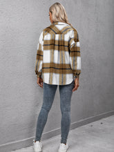 Load image into Gallery viewer, Plaid Long Sleeve Shirt Jacket