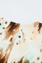 Load image into Gallery viewer, Printed Surplice Neck Layered Dress
