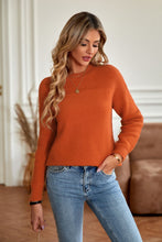 Load image into Gallery viewer, Round Neck Dropped Shoulder Sweater