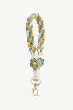 Load image into Gallery viewer, Floral Braided Wristlet Key Chain