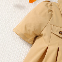 Load image into Gallery viewer, Short Sleeve Collared Neck A-Line Dress