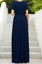 Load image into Gallery viewer, Round Neck Maxi Tee Dress with Pockets