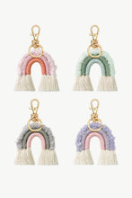 Load image into Gallery viewer, Fringe Trim Rainbow Key Chain