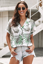 Load image into Gallery viewer, Botanical Print Button Front Lapel Collar Shirt