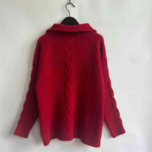 Load image into Gallery viewer, Ribbed Half Zip Long Sleeve Sweater