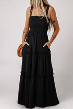 Load image into Gallery viewer, Smocked Sleeveless Square Neck Tiered Dress