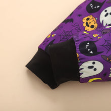 Load image into Gallery viewer, Baby MY FIRST HALLOWEEN Graphic Round Neck Bodysuit and Printed Long Pants Set