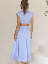 Load image into Gallery viewer, Cutout Mock Neck Sleeveless Dress