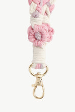 Load image into Gallery viewer, Floral Braided Wristlet Key Chain