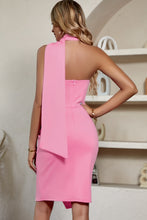 Load image into Gallery viewer, Asymmetrical Cold Shoulder Back Zipper Dress