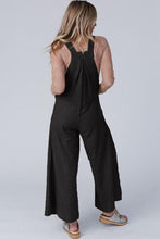 Load image into Gallery viewer, Texture Buttoned Wide Leg Overalls